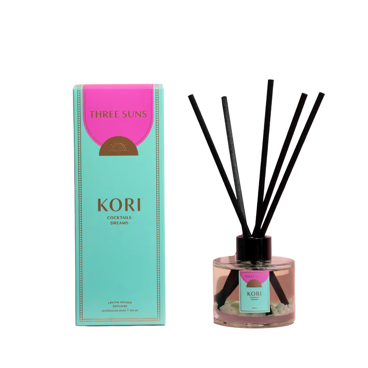 Three Suns Kori Crystal Diffuser of Hope 100ml - Cocktails & Dreams