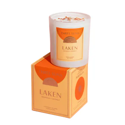 Three Suns Laken Crystal Infused Candle Of Positivity 300g - Magnolia & Coconut