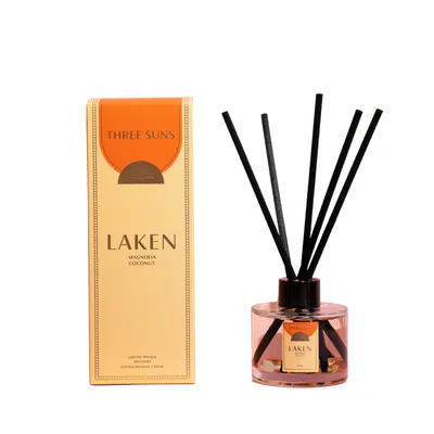 Three Suns Laken Crystal infused Diffuser Of Positivity 100ml - Magnolia & Coconut