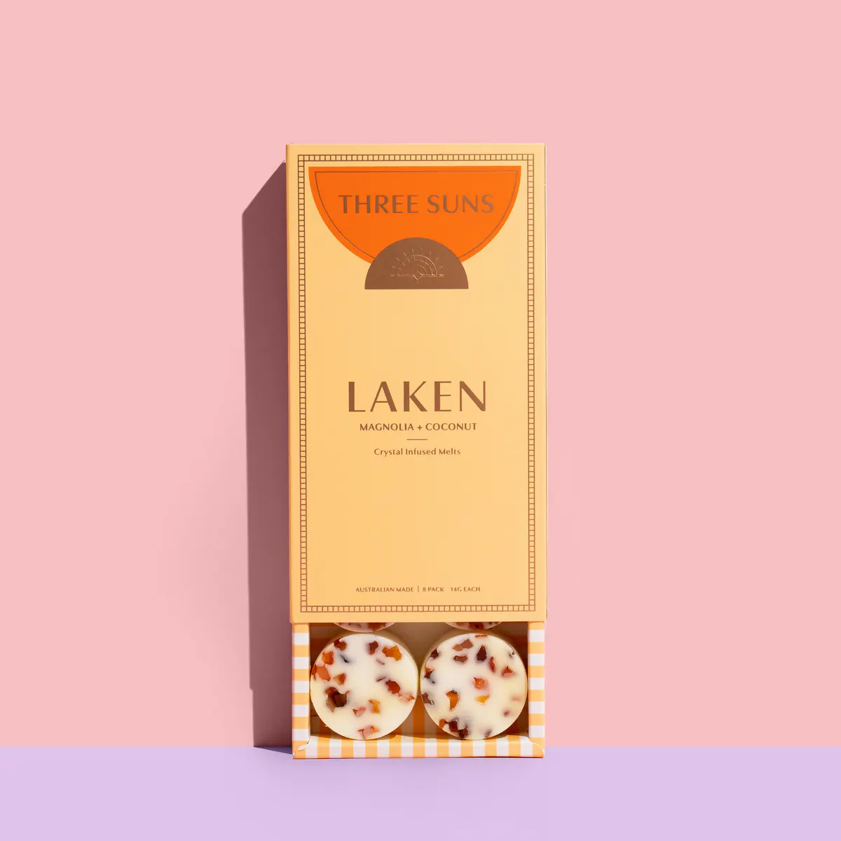 Three Suns Laken Crystal Infused Natural Soy Melts Box - 8 Pack, view 2