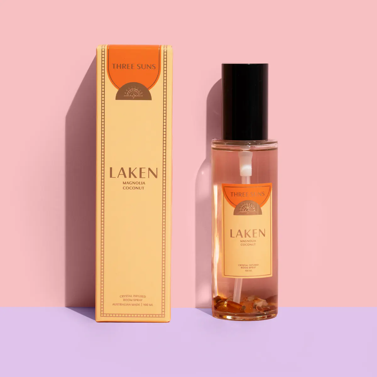 Three Suns Laken Crystal Infused Room Spray Of Positivity 100ml - Magnolia & Coconut, view 2