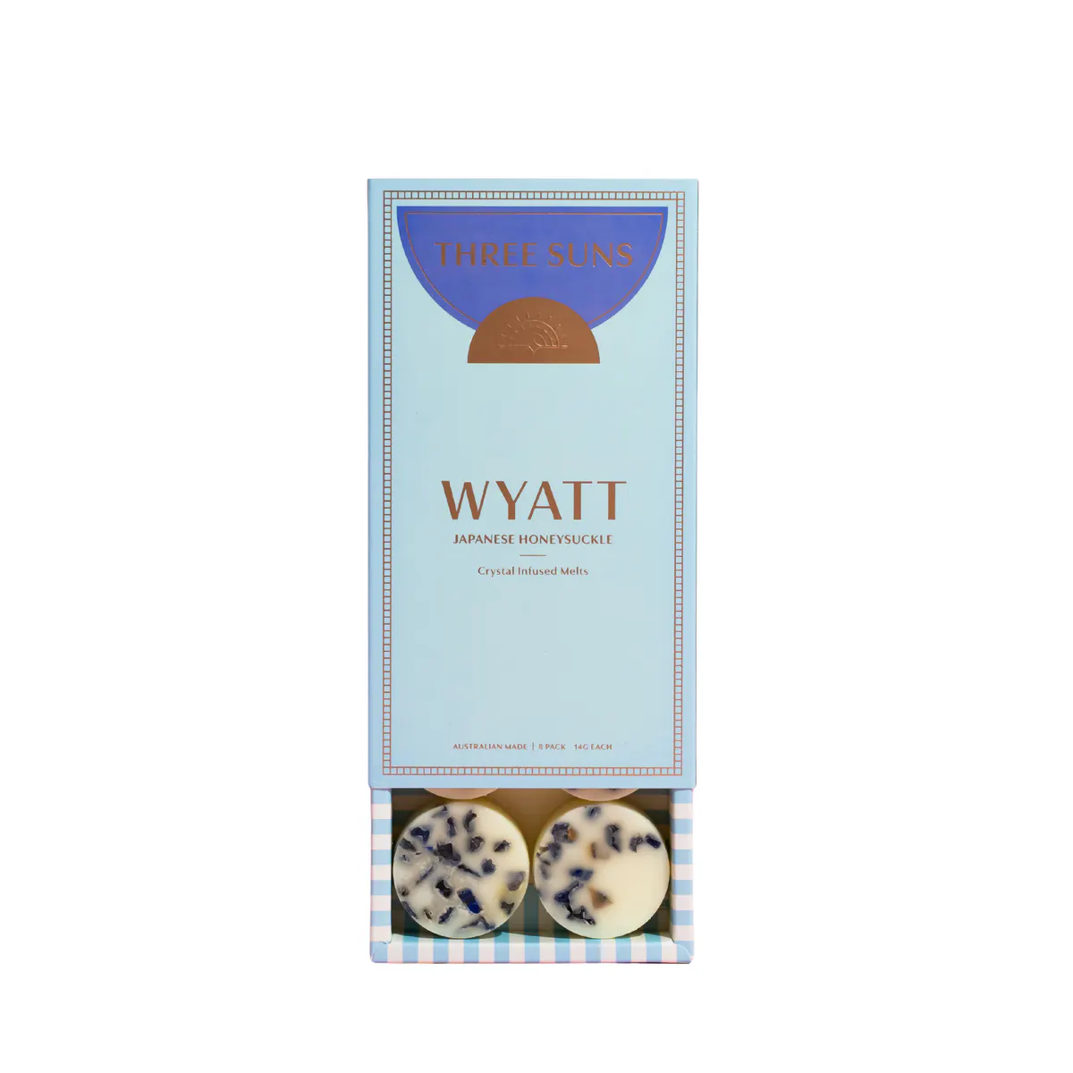 Three Suns Wyatt Crystal Infused Natural Soy Melts Box - 8 Pack