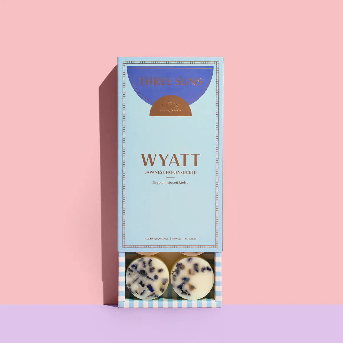 Three Suns Wyatt Crystal Infused Natural Soy Melts Box - 8 Pack, view 2