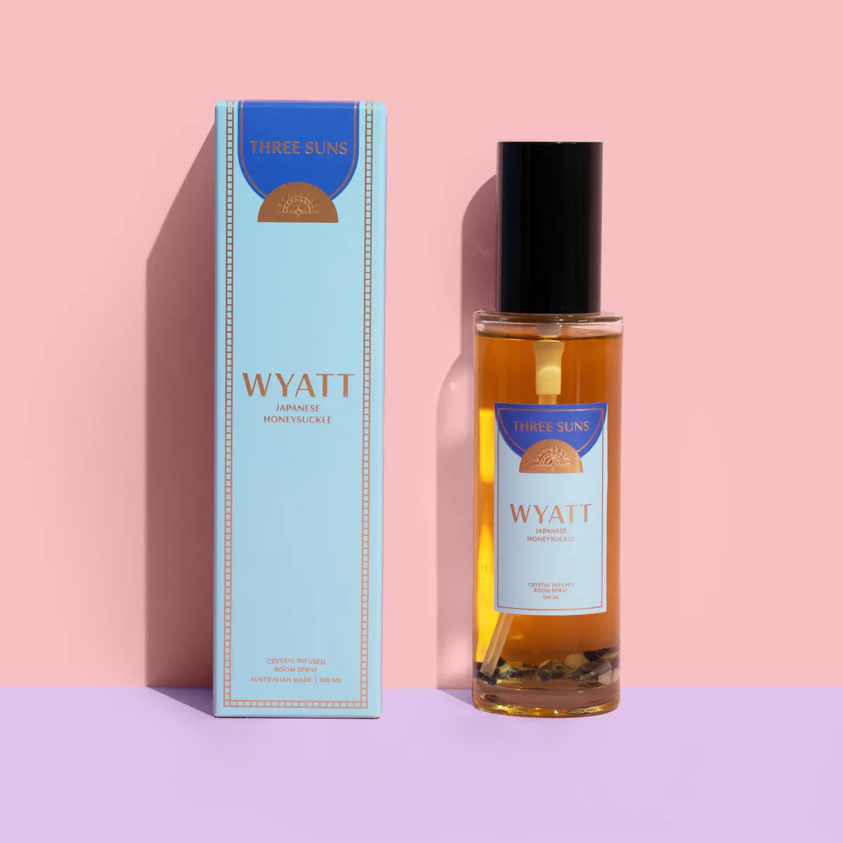 Three Suns Wyatt Crystal Infused Room Spray 100ml - Japanese Honeysuckle, view 2