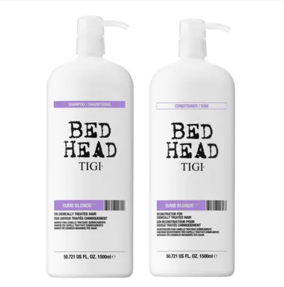 Tigi Bed Head Dumb Blonde Shampoo and Reconstructing Conditioner 1.5L Bundle