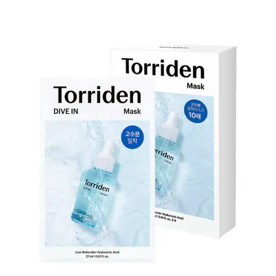 Torriden Dive-In Low Molecule Hyaluronic Acid Mask Pack - 10 Pieces