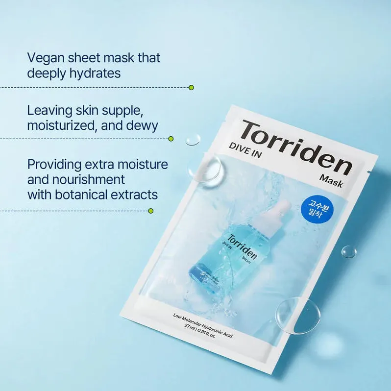 Torriden Dive-In Low Molecule Hyaluronic Acid Mask Pack - 10 Pieces, view 4