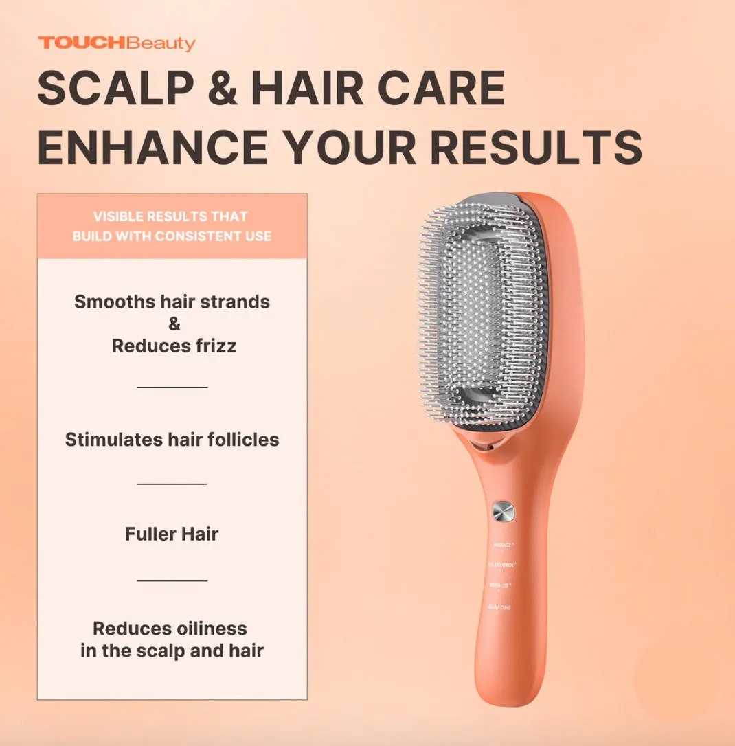 TOUCHBeauty Dual Light Scalp Stimulating Brush - Galaxy Grey, view 4