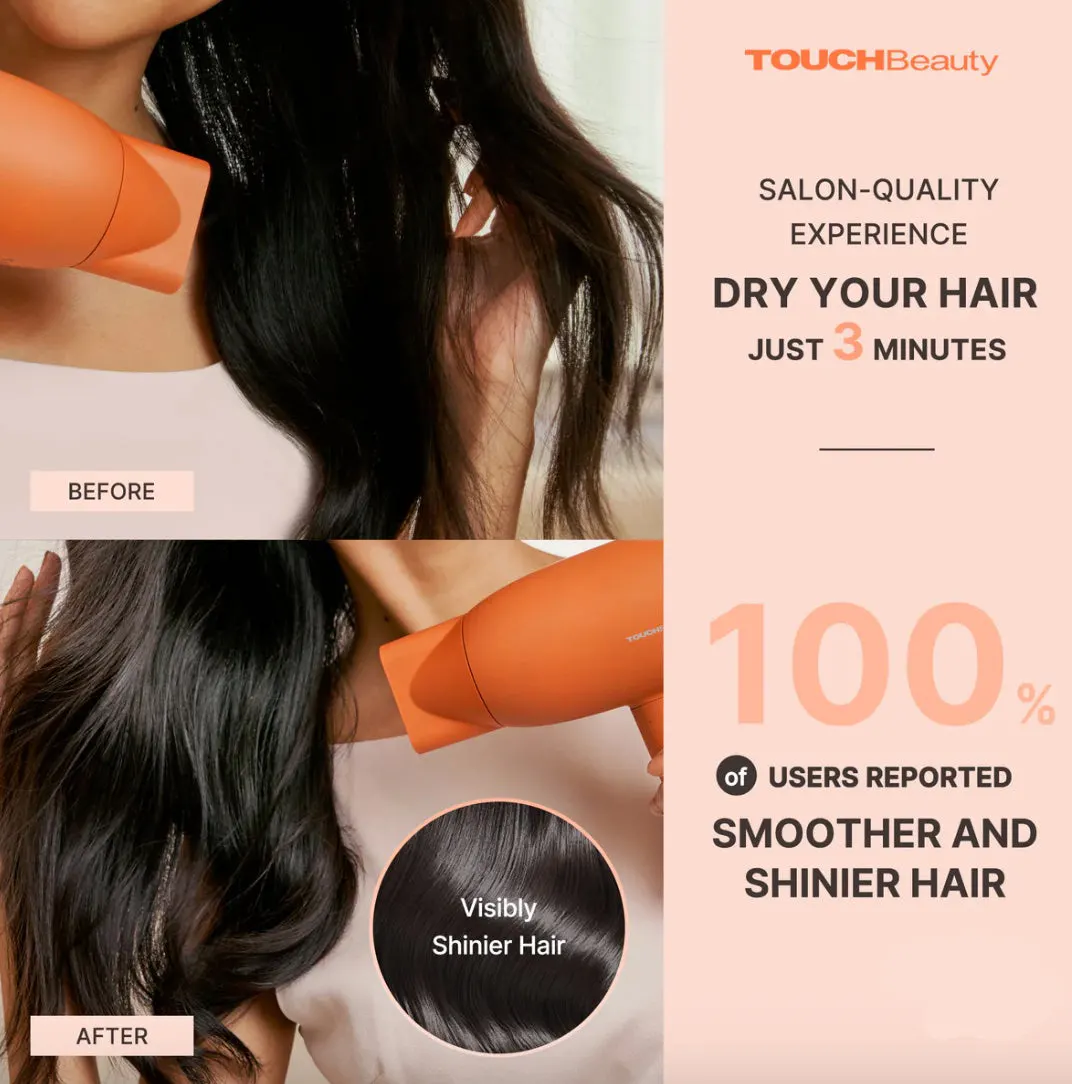 TOUCHBeauty SILKY Ionic Hair Dryer - Galaxy Grey, view 3