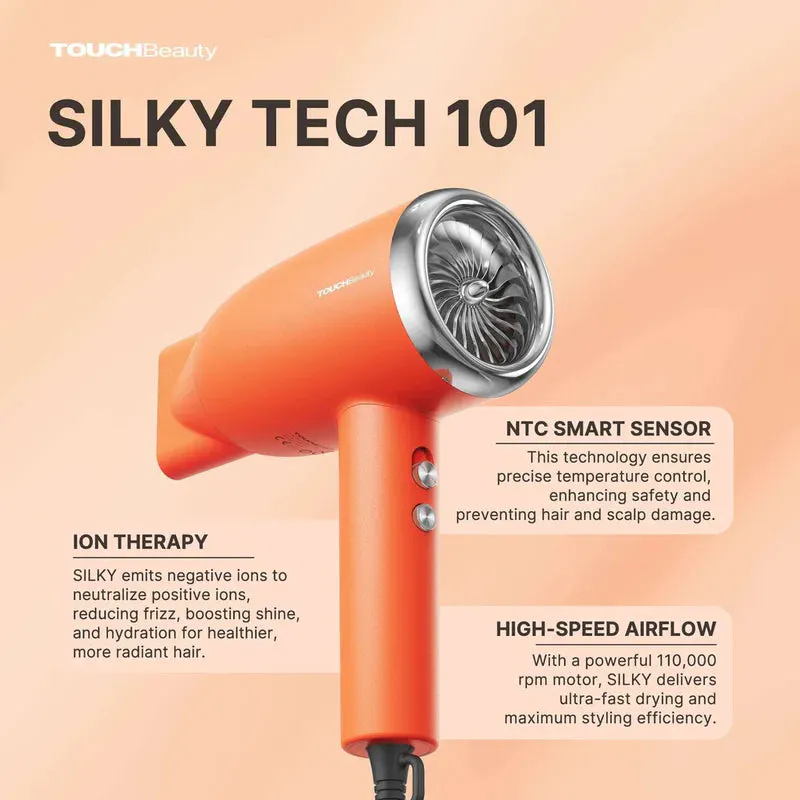 TOUCHBeauty SILKY Ionic Hair Dryer - Orange, view 4
