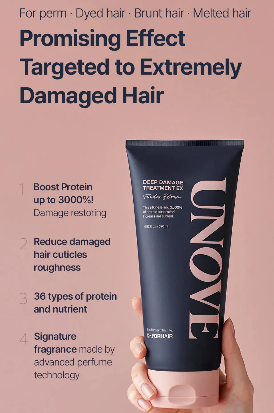 Unove Deep Damage Treatment Ex Tender Bloom 320ml, view 3