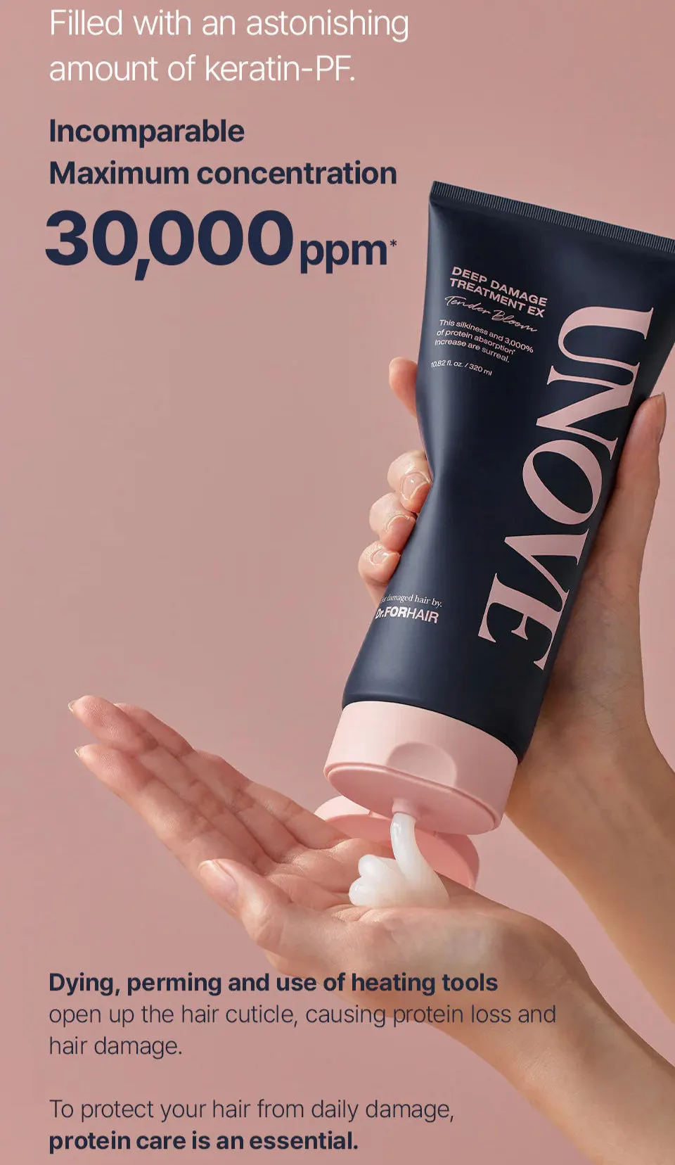 Unove Deep Damage Treatment Ex Warm Petal 320ml, view 4
