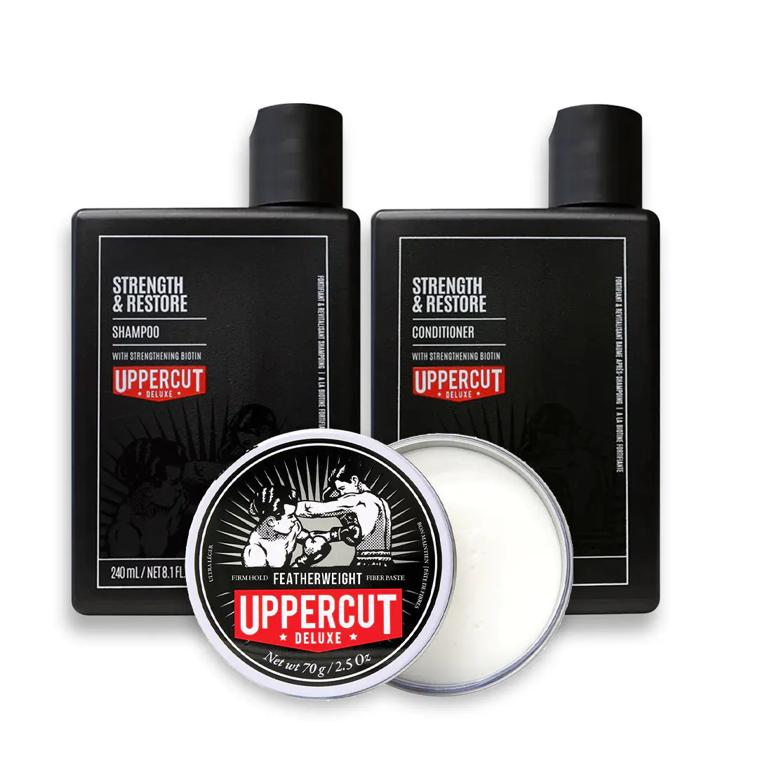 Uppercut Deluxe Featherweight Hair & Styling Bundle