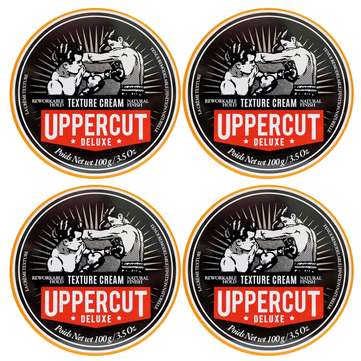 Uppercut Deluxe Texture Cream 100g Quad Bundle