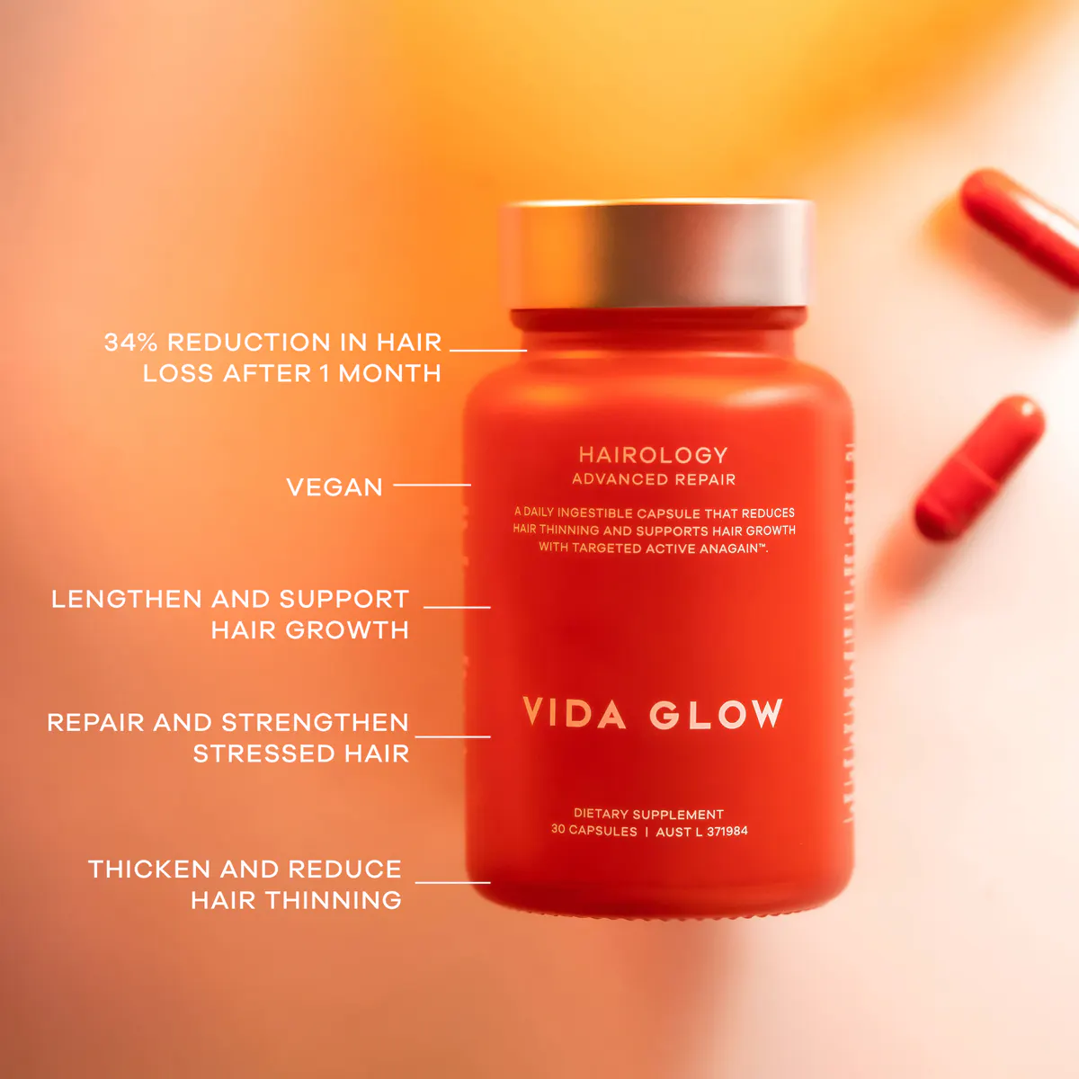 Vida Glow Advanced Hair + Skin Bundle, view 3