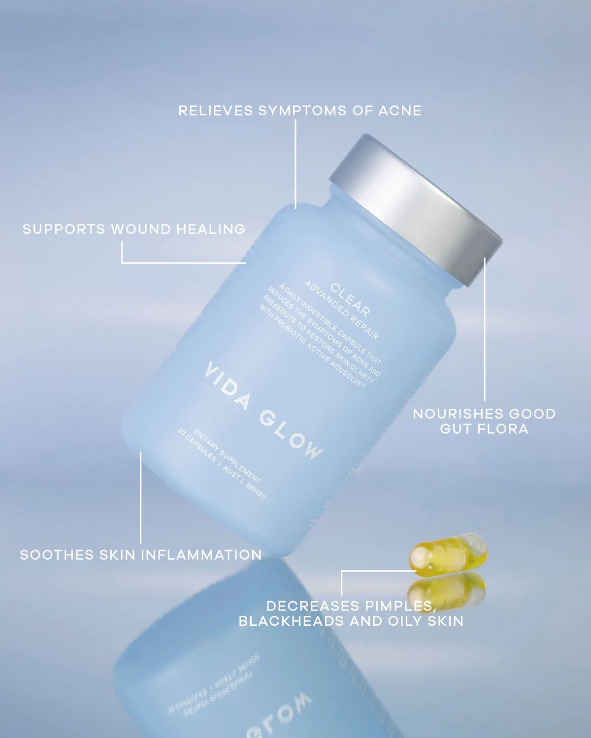 Vida Glow Clear Advanced Repair- 30 Capsules, view 5