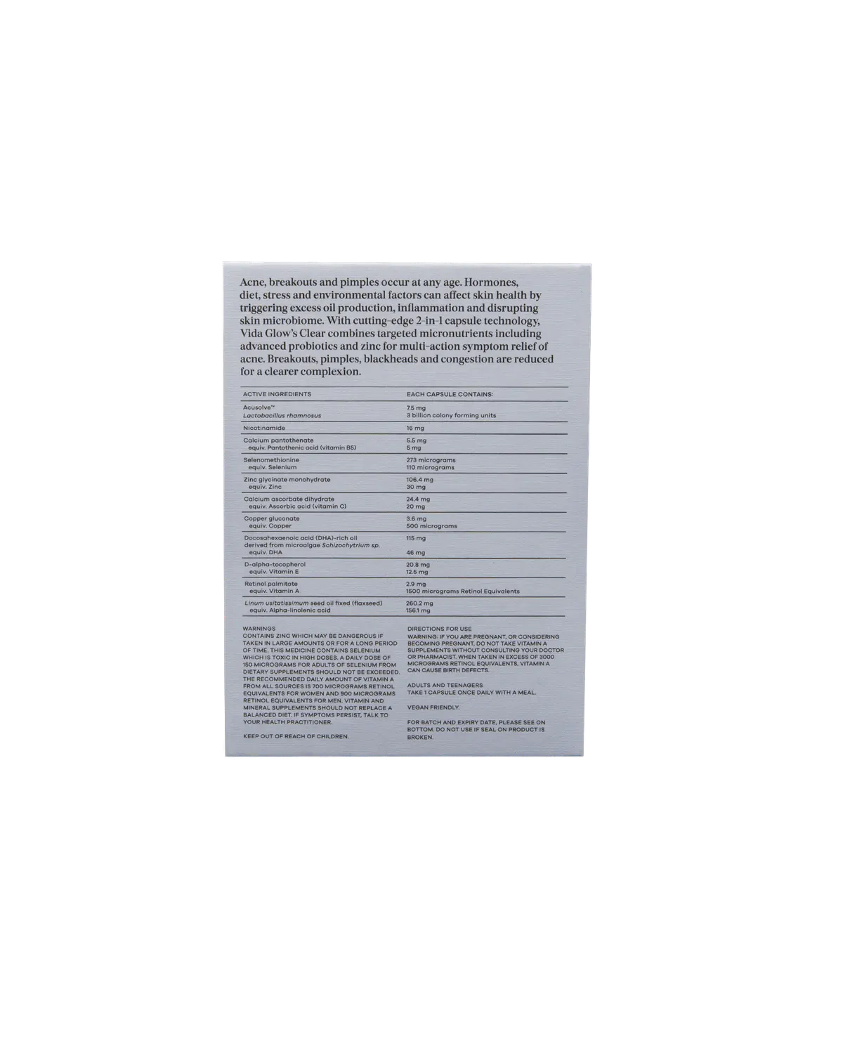 Vida Glow Clear Advanced Repair- 30 Capsules, view 6