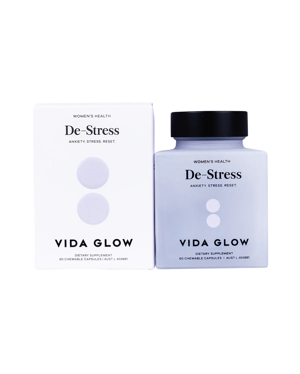 Vida Glow De-Stress Supplements - 60 Chewable Capsules, view 2