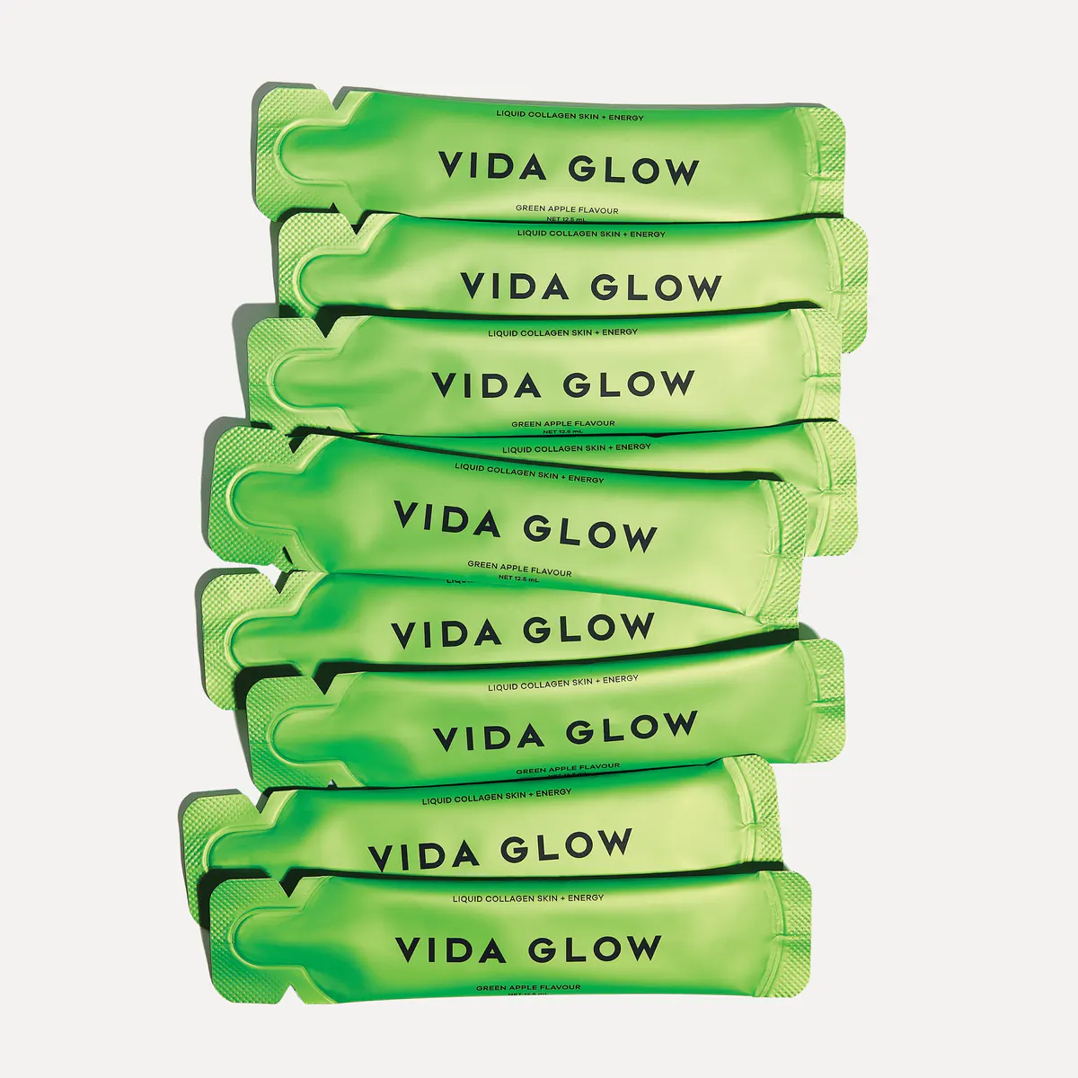 Vida Glow Liquid Collagen Skin + Energy Green Apple 15 x 12.5ml Sachets, view 3