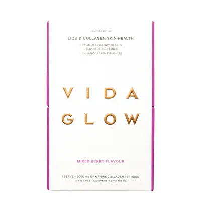 Vida Glow Liquid Collagen Skin Health Mixed Berry 15 x 12.4ml