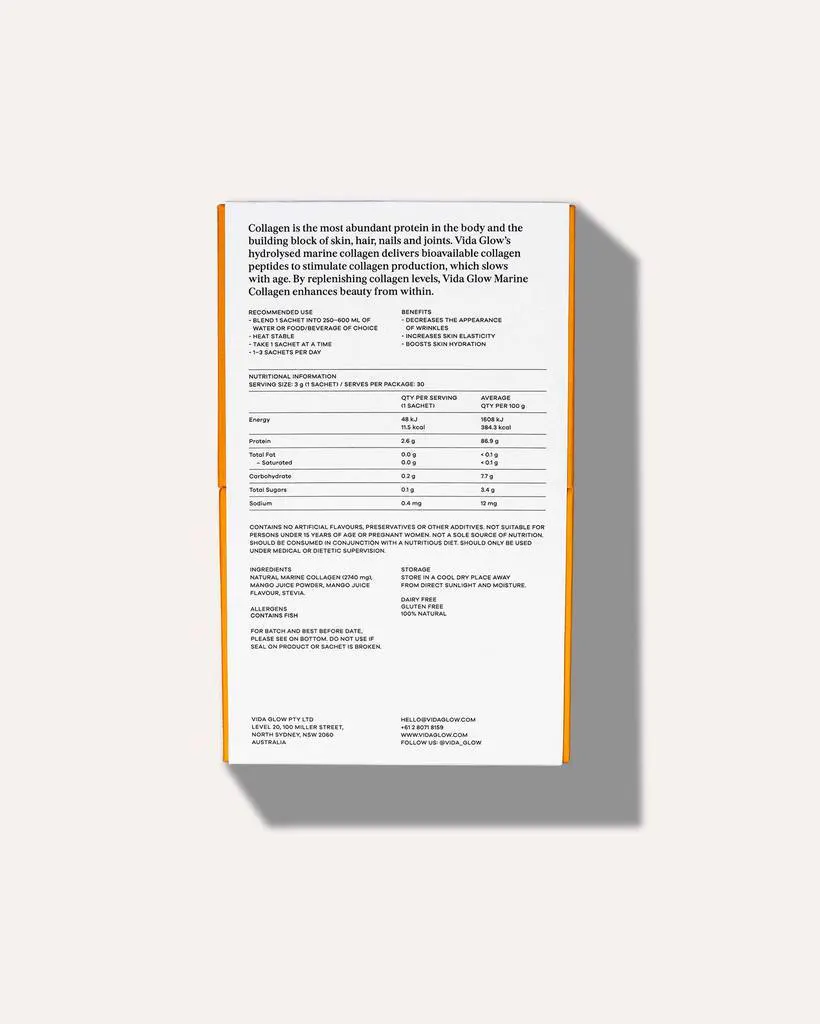 Vida Glow Marine Collagen Mango 30 x 3g, view 5