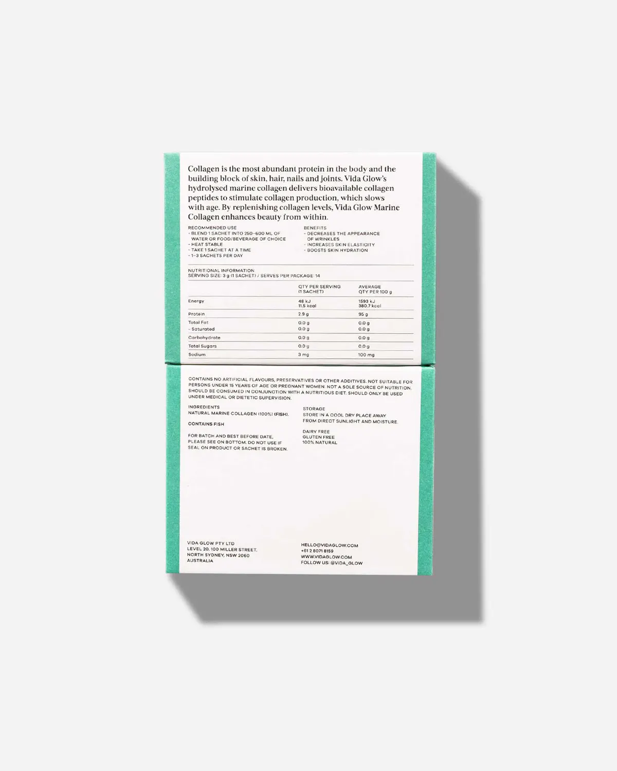 Vida Glow Natural Marine Collagen Trial Pack - 14 Serves, view 6