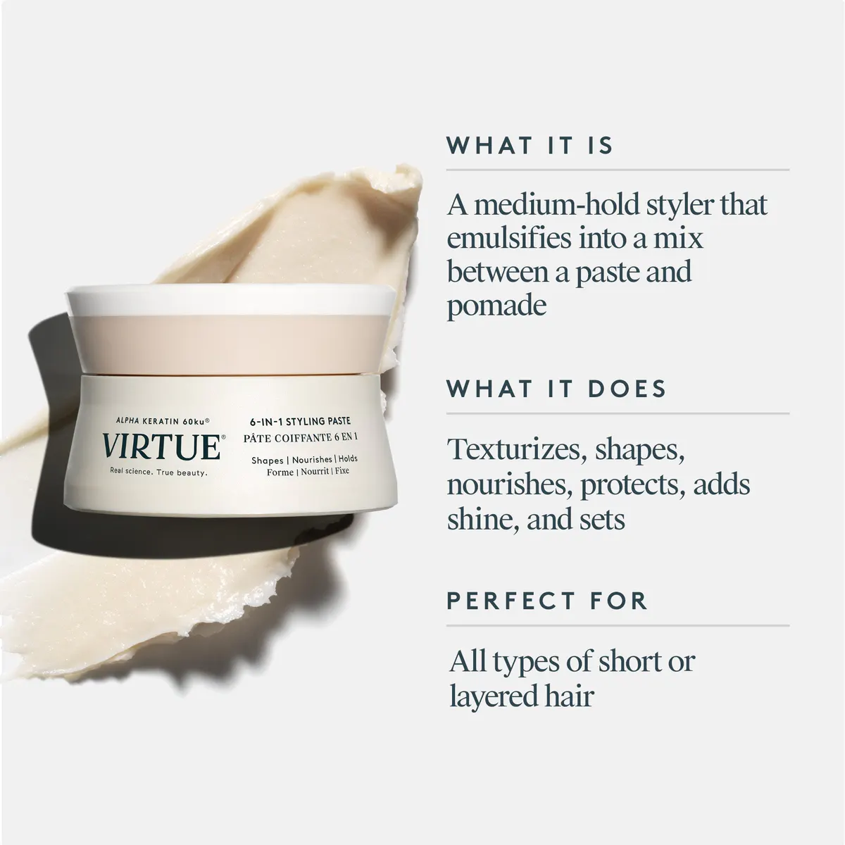 Virtue 6-In-1 Styling Paste 50ml, view 3
