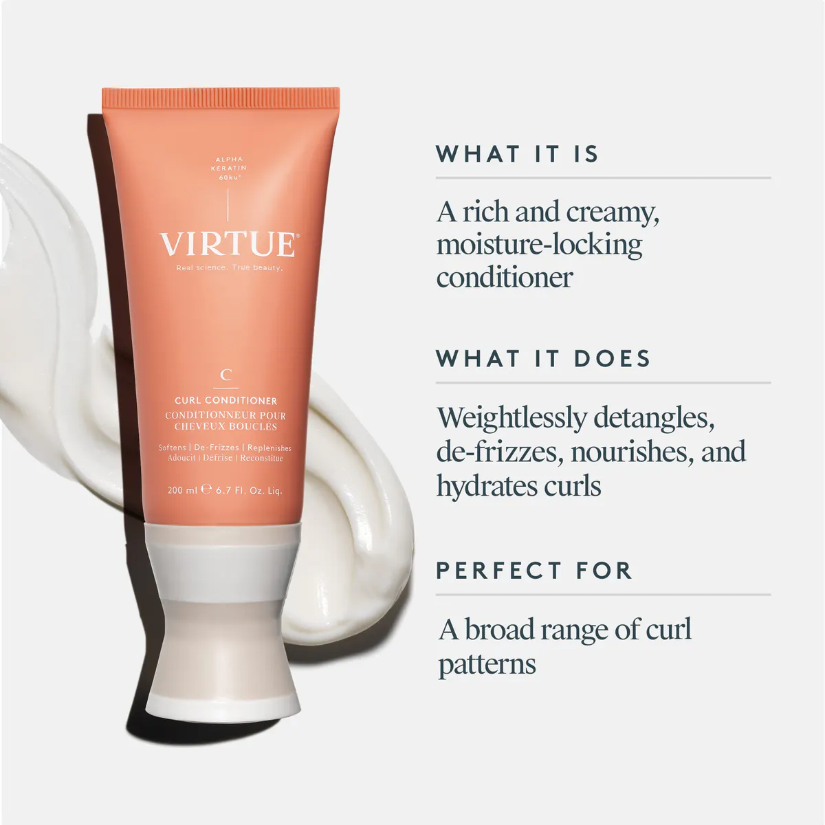 Virtue Curl Conditioner 200g, view 3