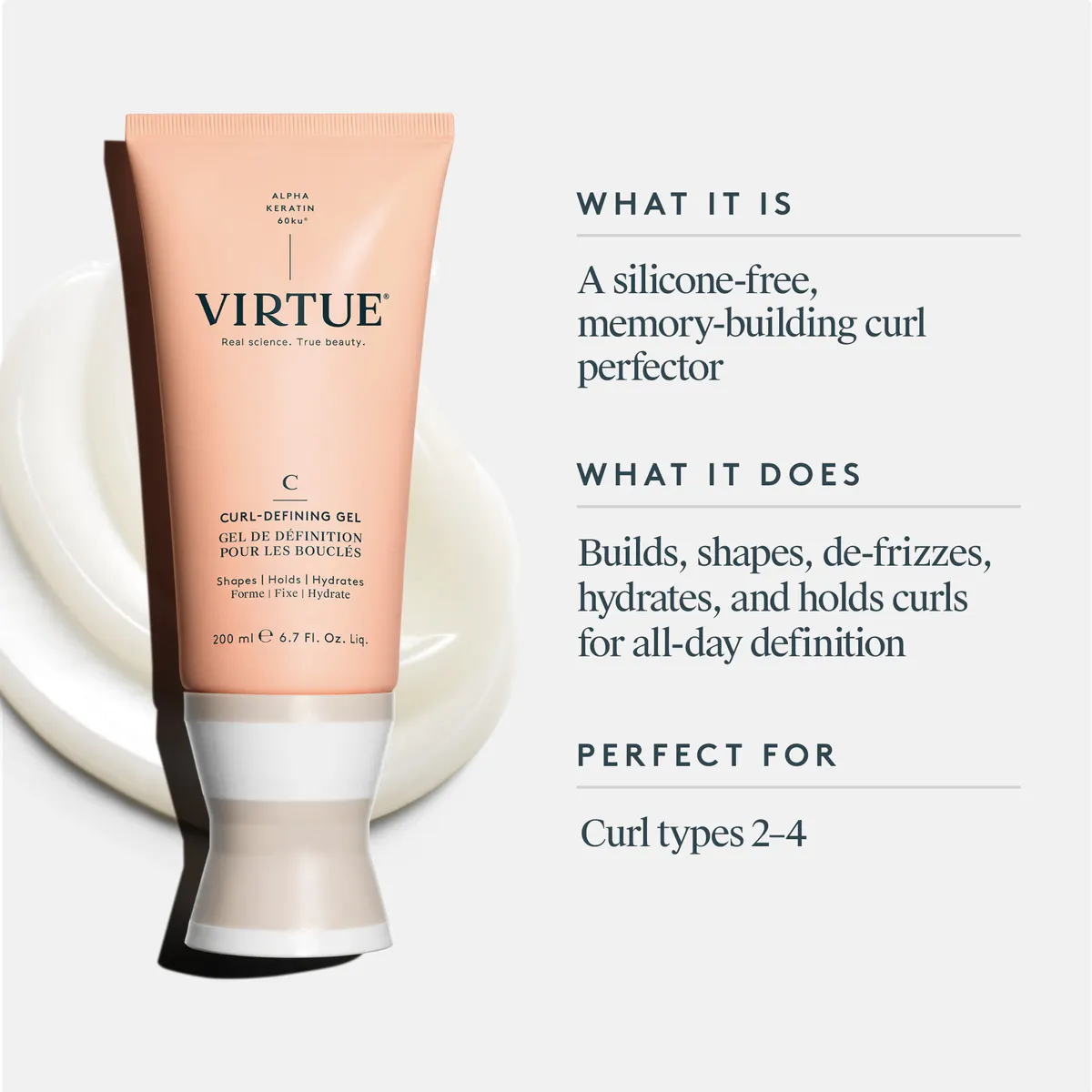 Virtue Curl-Defining Gel 200ml, view 3