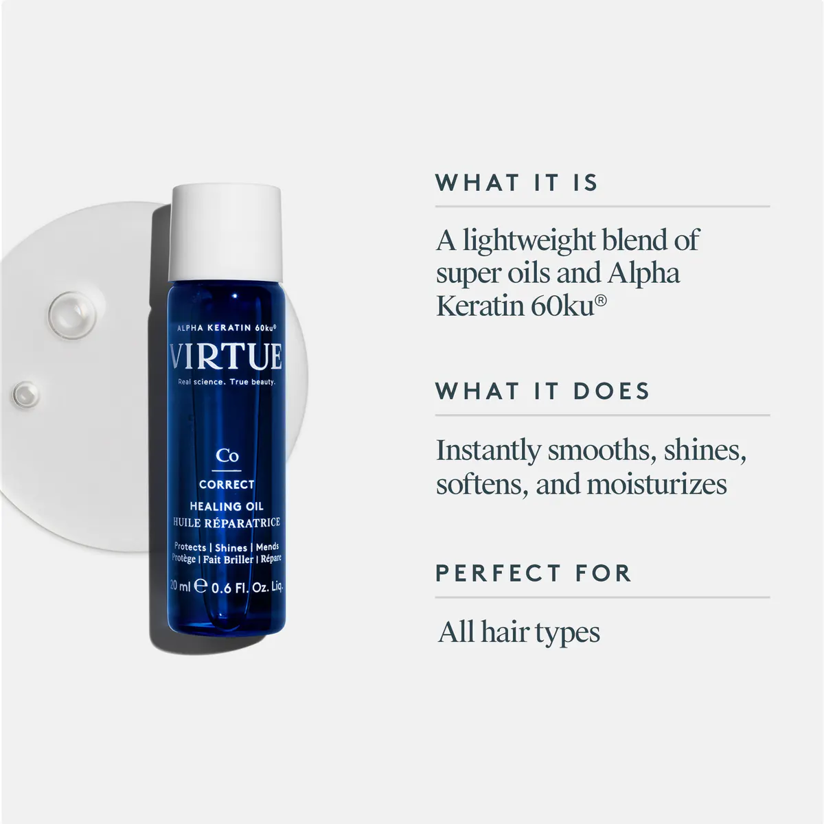 Virtue Healing Oil Travel Size 20ml, view 3