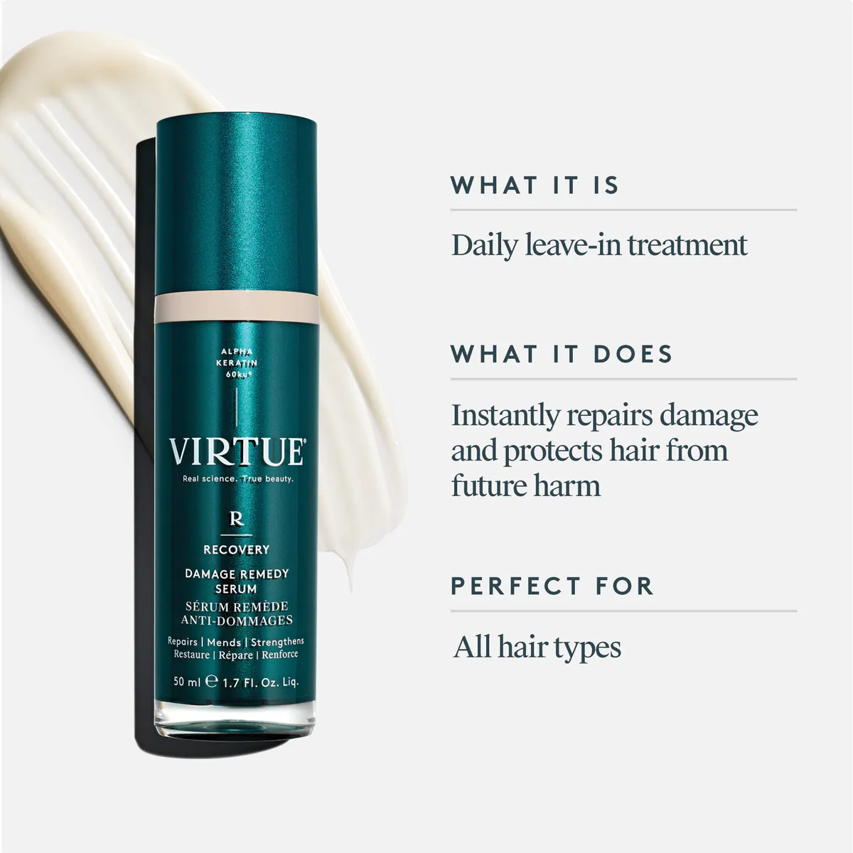 Virtue Recovery Damage Reverse Serum 50ml, view 3