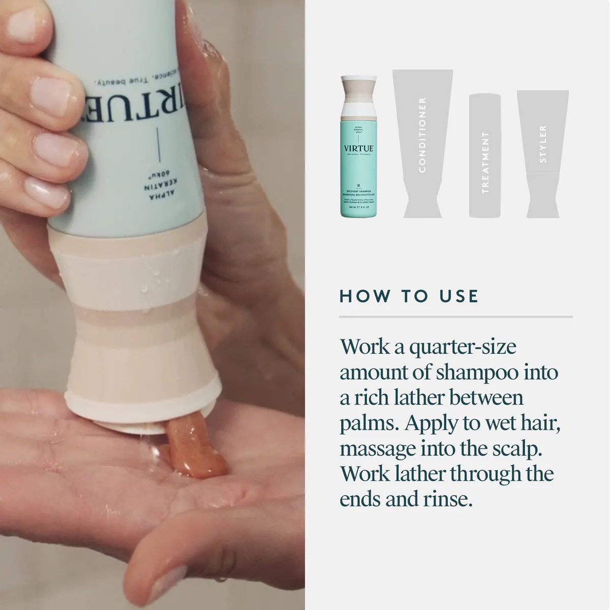 Virtue Recovery Shampoo 15ml, view 6