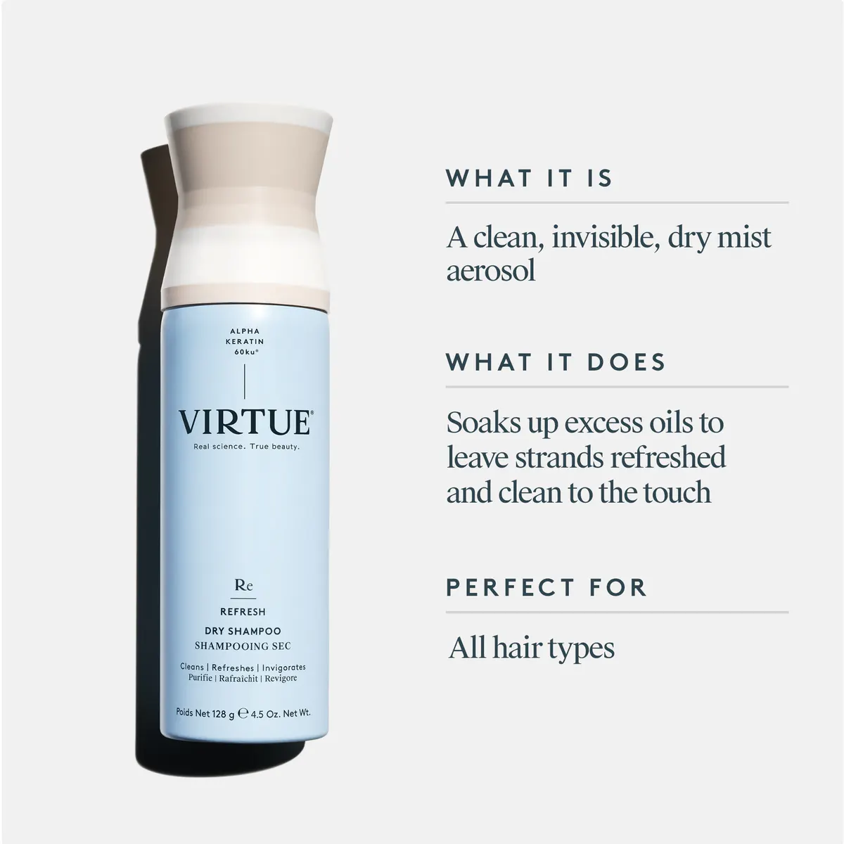 Virtue Refresh Dry Shampoo 128g, view 3