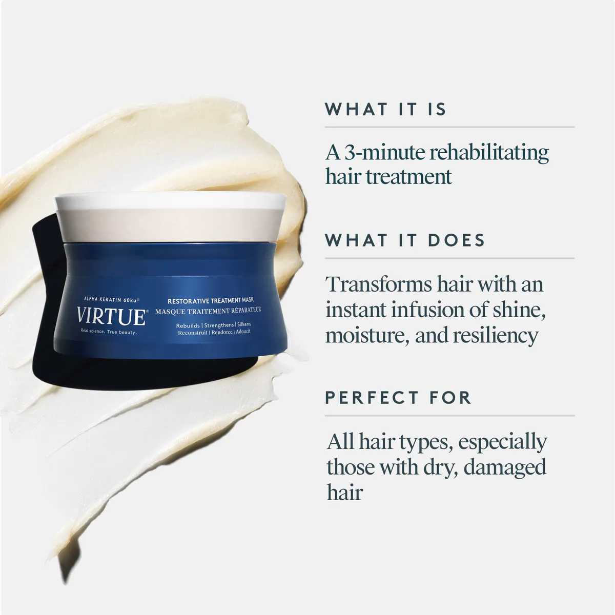 Virtue Restorative Treatment Mask 150g, view 3