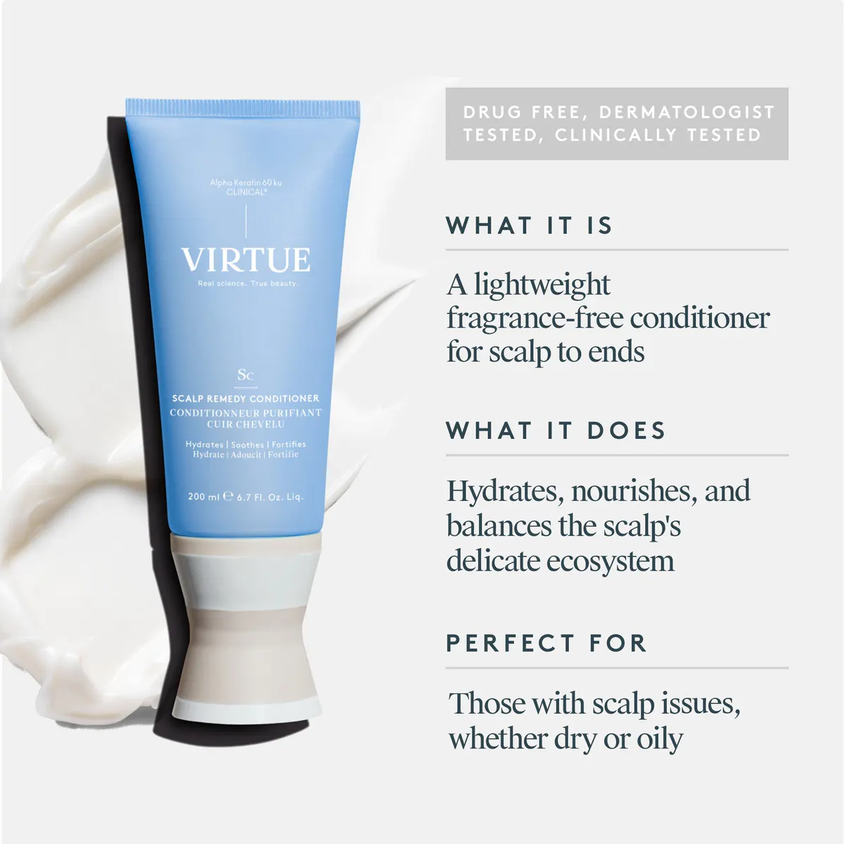 Virtue Scalp Remedy Conditioner 200ml, view 3