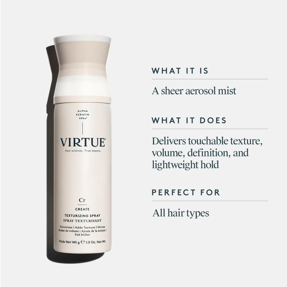 Virtue Texturising Spray 140g, view 3