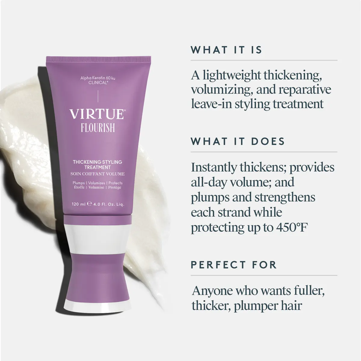 Virtue Thickening Styling Treatment 120ml, view 5