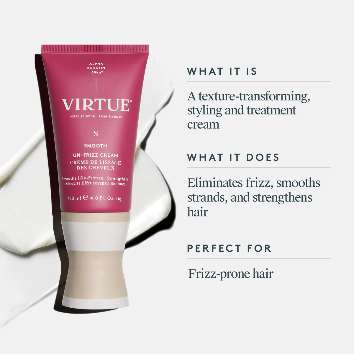 Virtue Un-Frizz Cream 120g, view 3