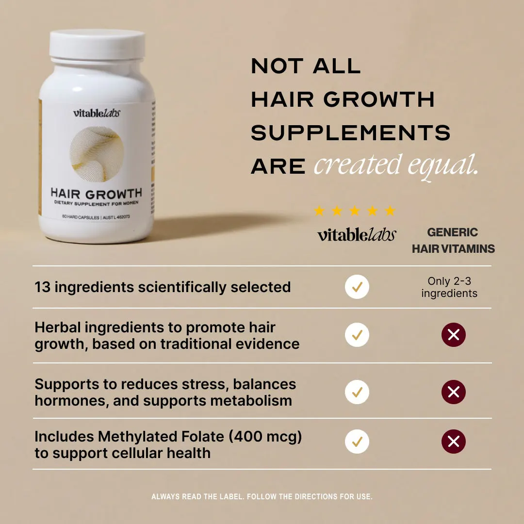 VitableLabs Hair Growth - 60 Capsules, view 6