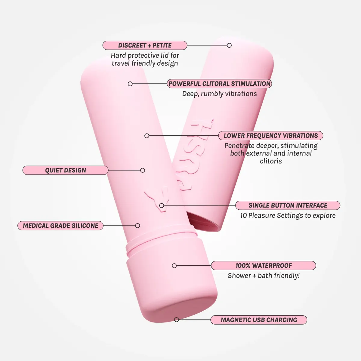 Vush Gloss Bullet Vibrator, view 5