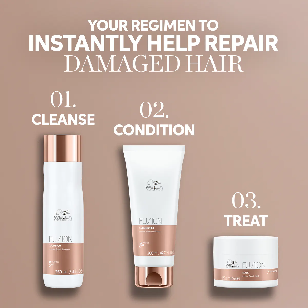 Wella Professionals Fusion Intense Repair Shampoo 250ml, view 9