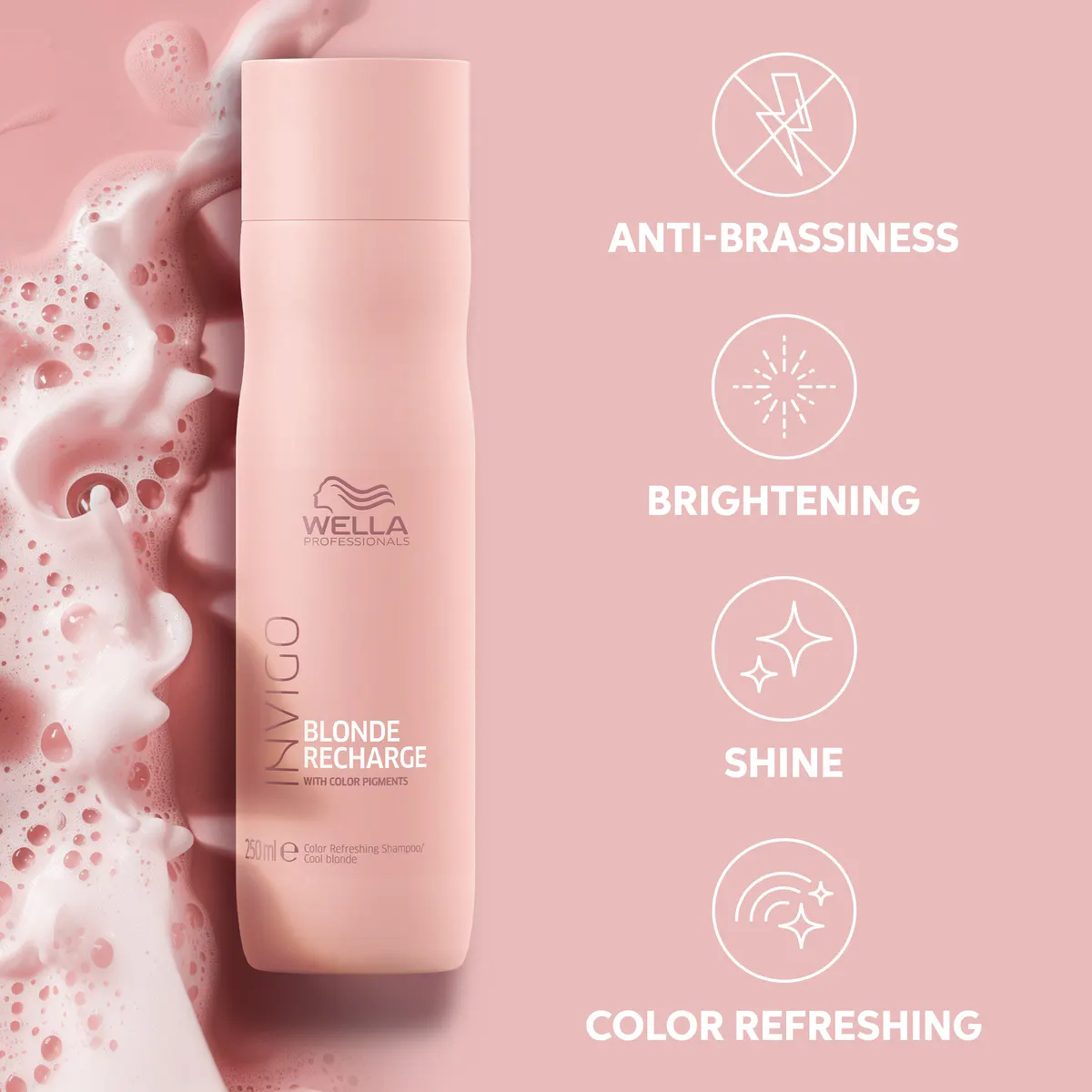 Wella Professionals Invigo Blonde Recharge Color Refreshing Shampoo 250ml, view 4