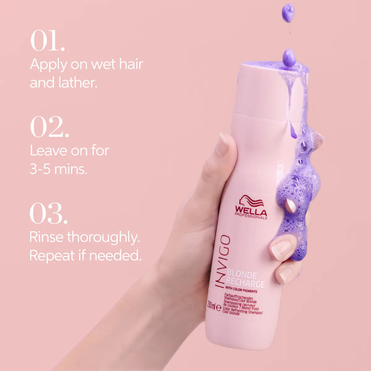 Wella Professionals Invigo Blonde Recharge Color Refreshing Shampoo 250ml, view 5