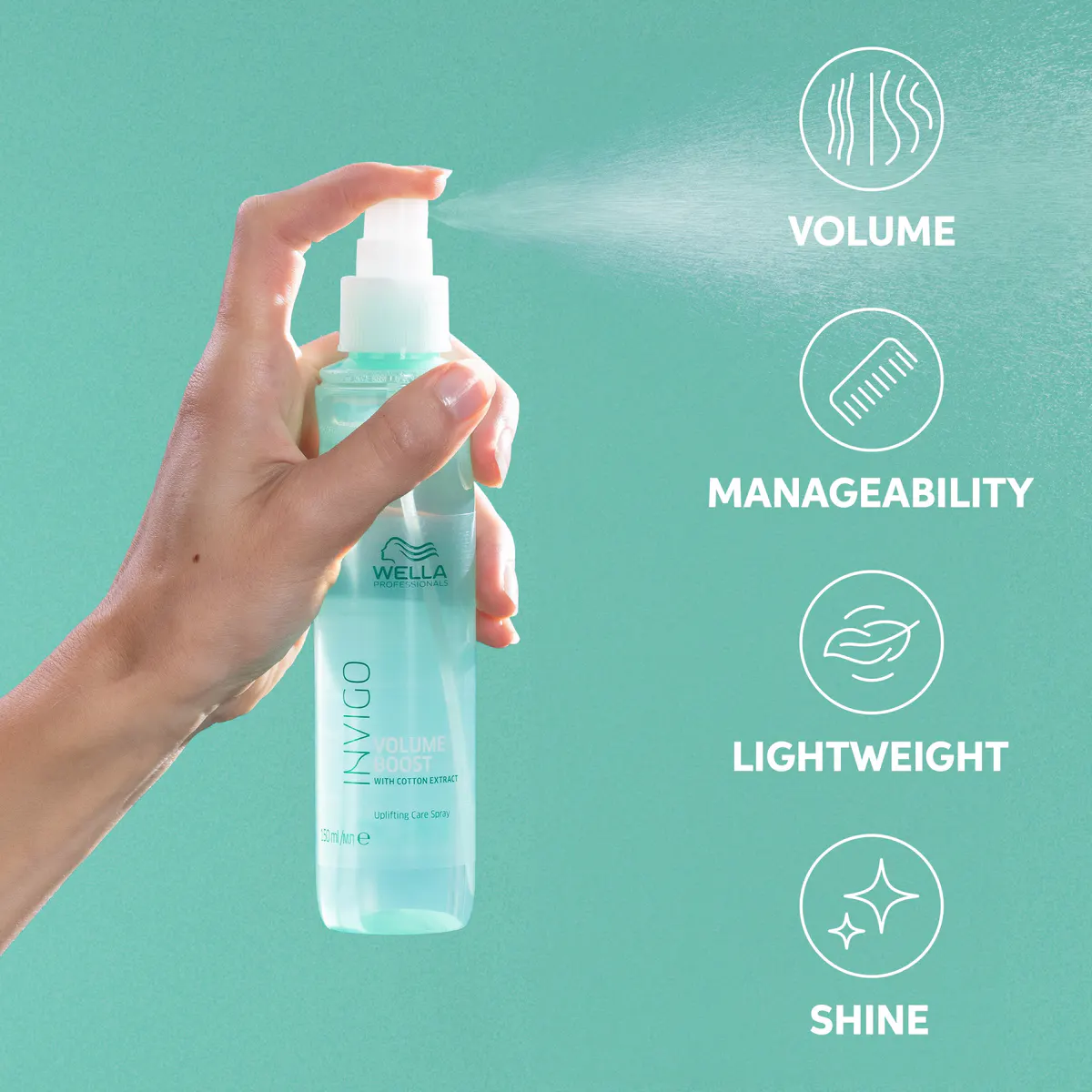 Wella Professionals Invigo Volume Boost Uplifting Care Spray 150ml, view 3