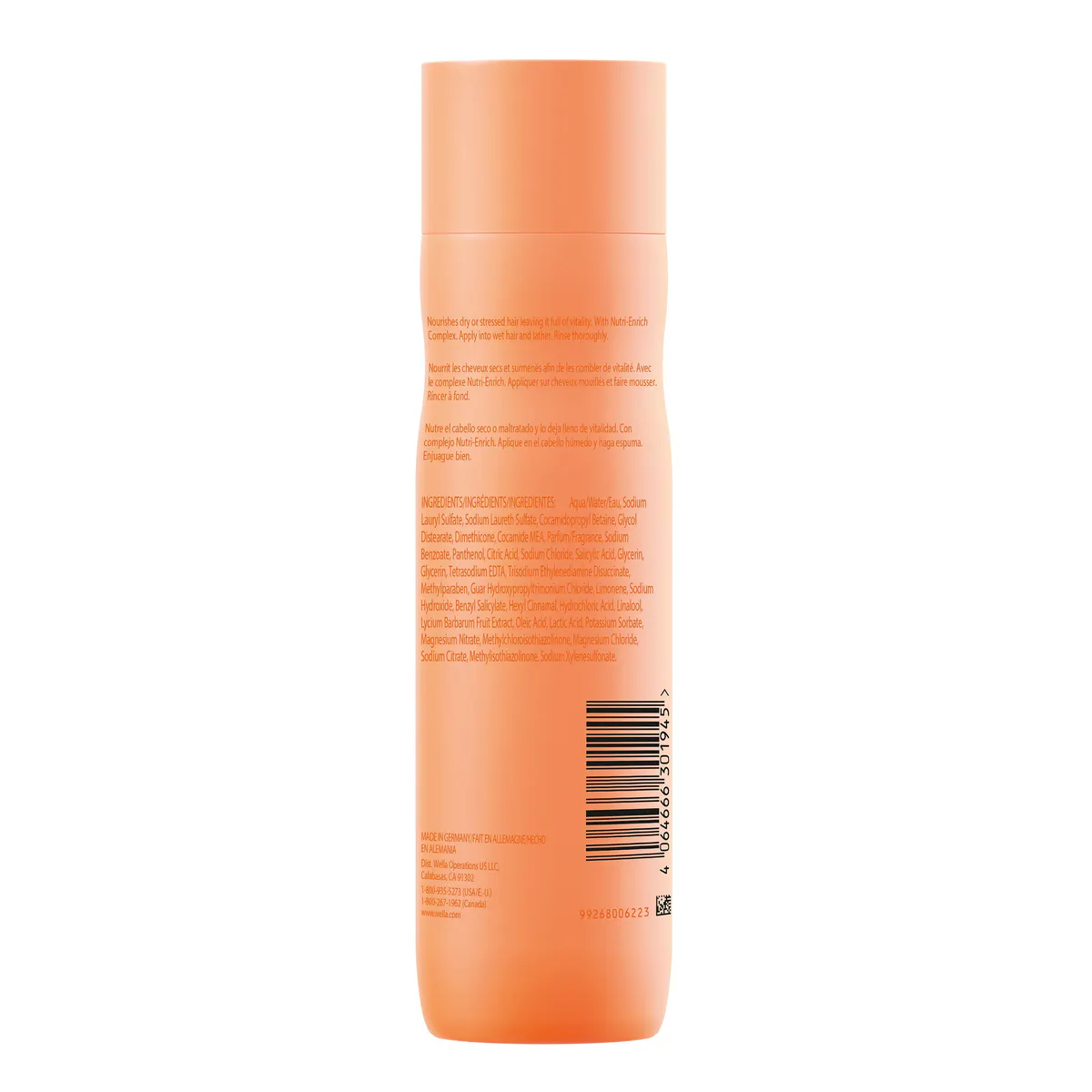 Wella Professionals Invigo Nutri-Enrich Deep Nourishing Shampoo 250ml, view 3