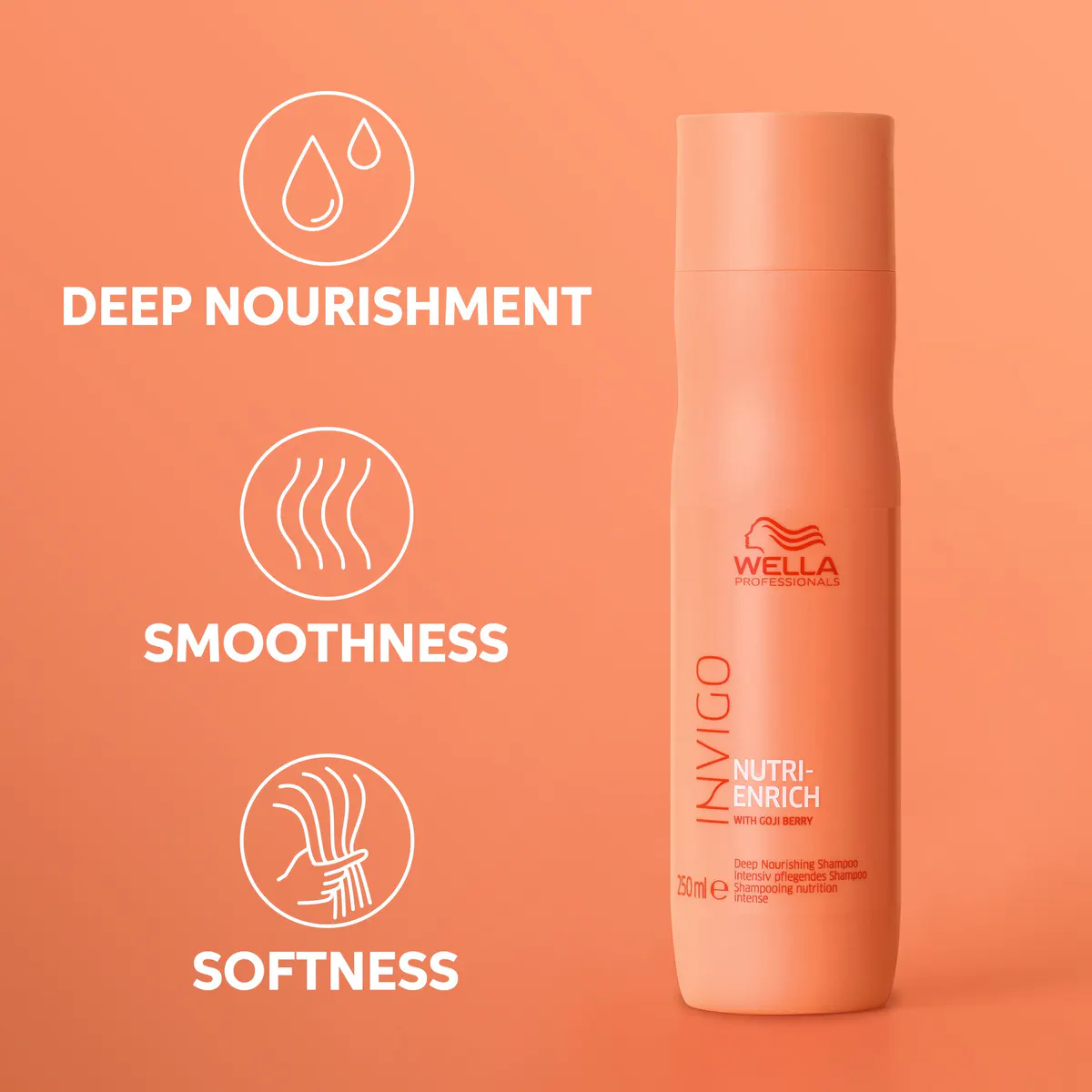 Wella Professionals Invigo Nutri-Enrich Deep Nourishing Shampoo 250ml, view 4