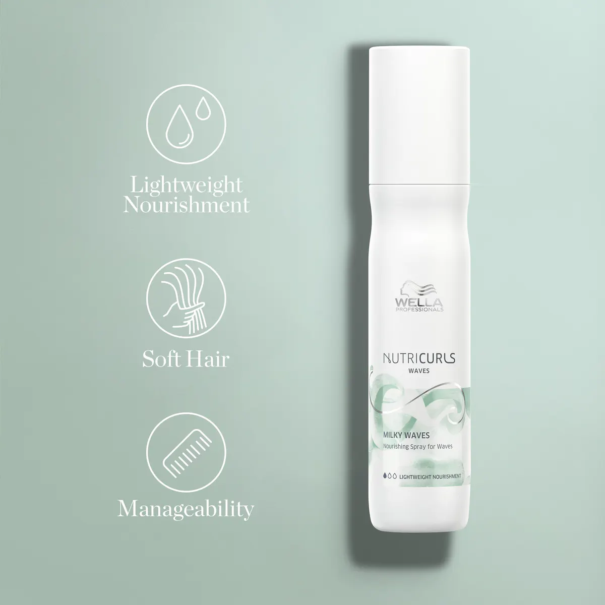 Wella Professionals Nutricurls Milky Waves Nourishing Spray For Waves 150ml, view 4