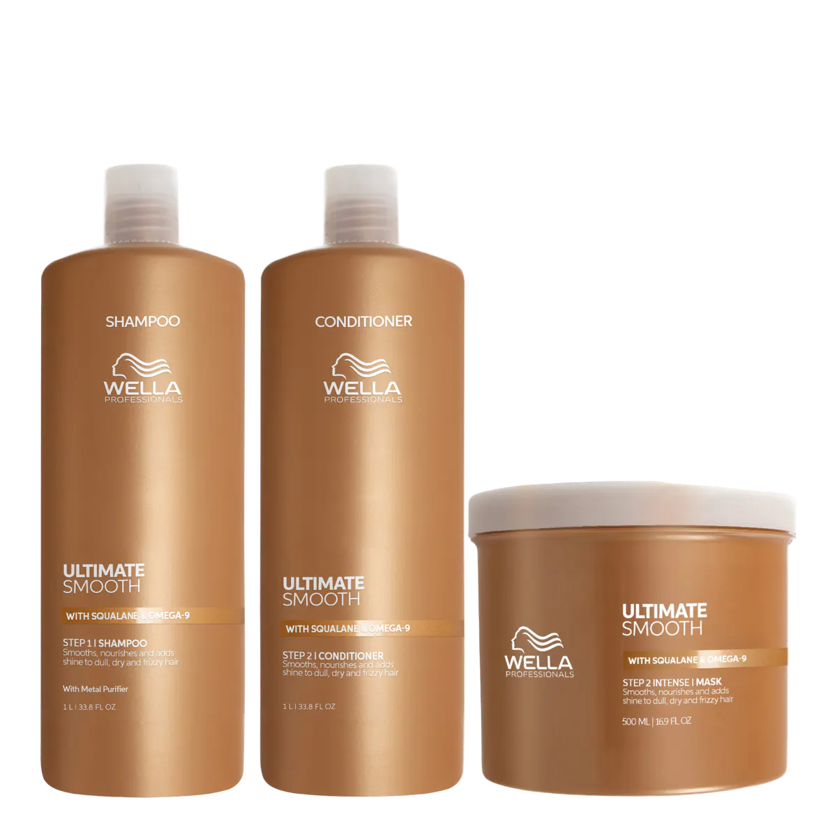 Wella Ultimate Smooth Big Bottle Trio with Mask Bundle