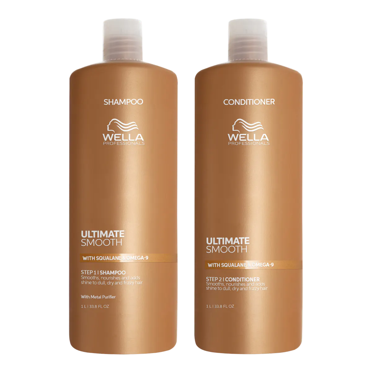 Wella Ultimate Smooth Shampoo and Conditioner 1 Litre Duo Bundle