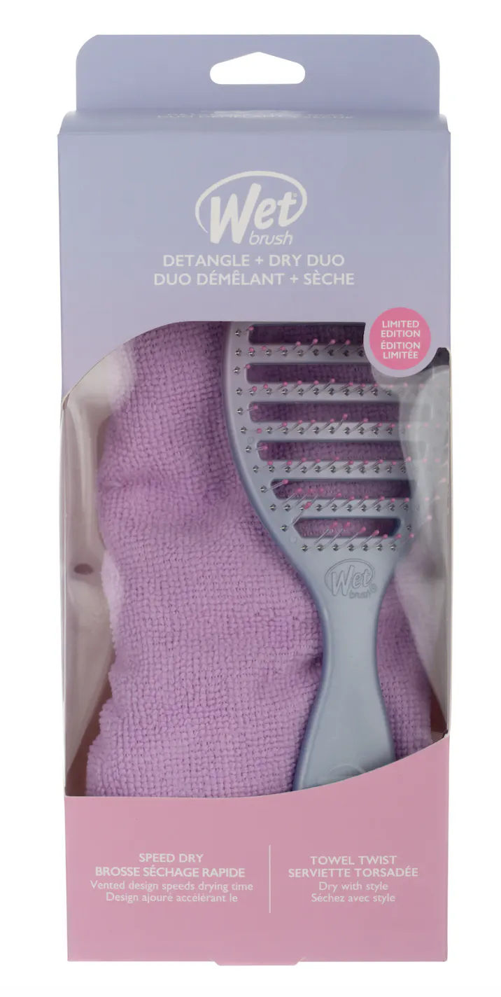 Wet Brush Detangler Speed Dry + Make-up Towel - Feel Good Ombre, view 2